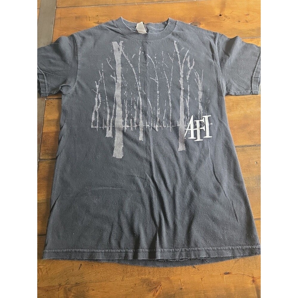 Vtg 2003 AFI Sing the Sorrow Forest Graphic Band T Shirt Cinder Block Small